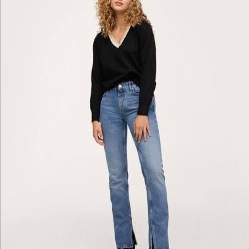 Vince Black Trimmed Lightweight Sweater